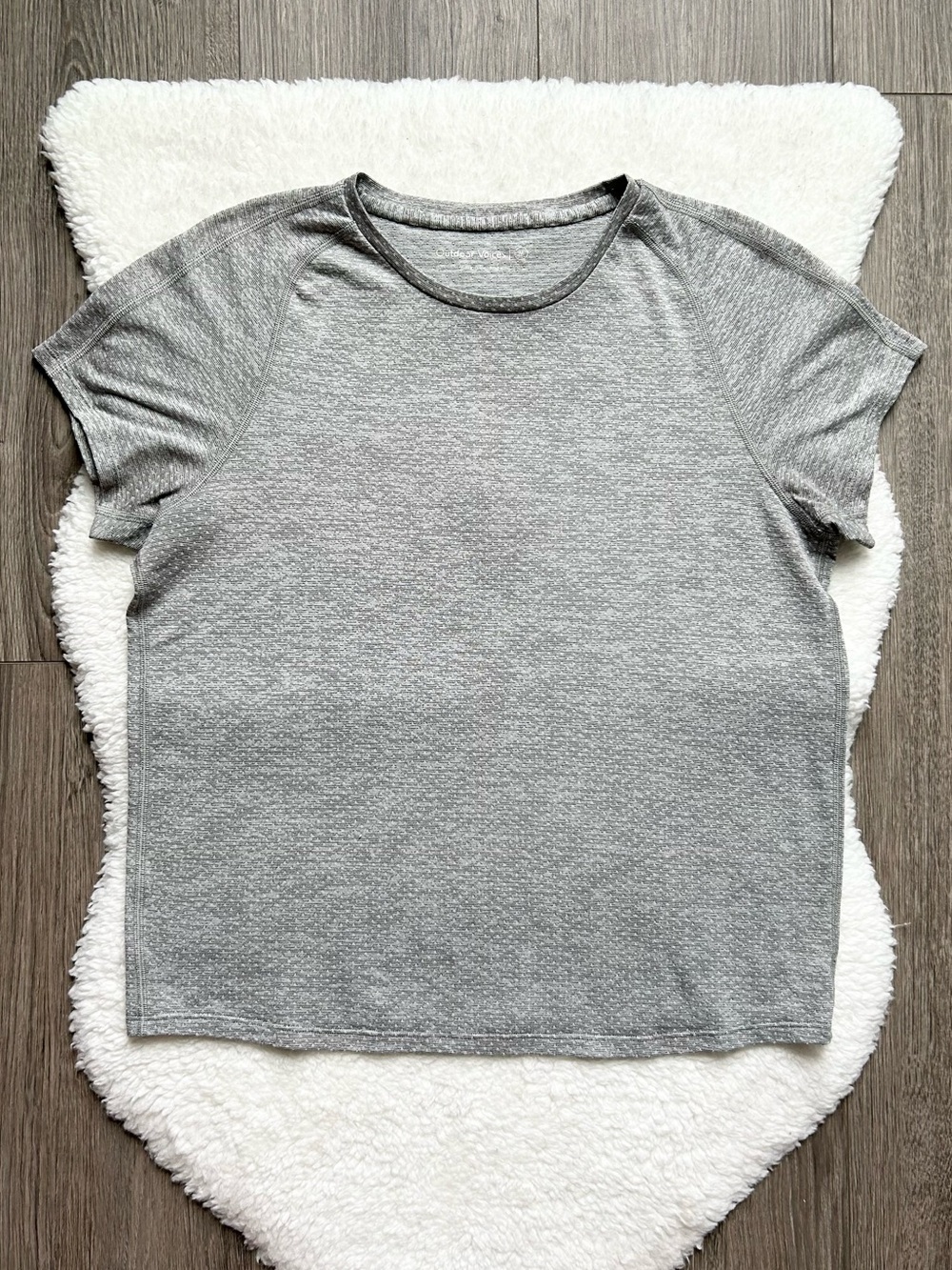 Outdoor Voices Heather Gray Short Sleeve Athletic Tee